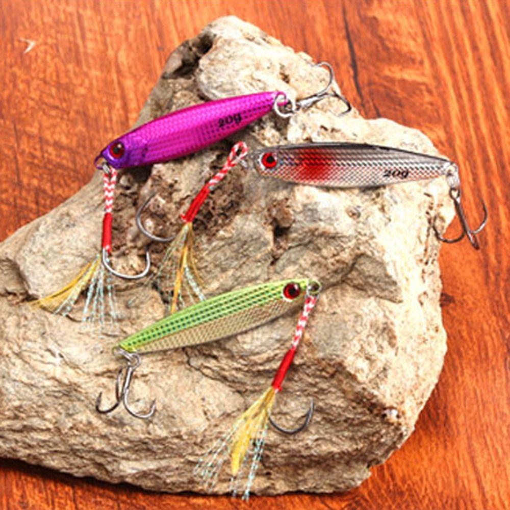 Preva Bulu Logam Umpan Pancing Ikan Kecil Bass Hook Warna-Warni 10g/15g Single Hook