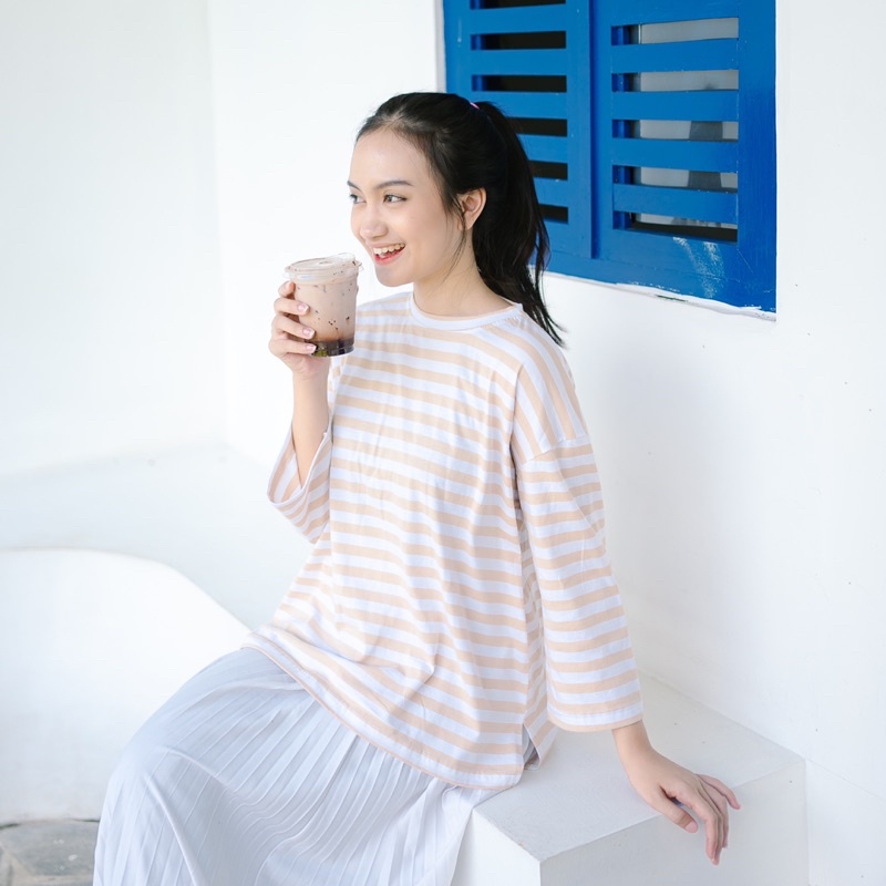 Ayra Blouse Stripe Blouse Oversize Blouse Combed