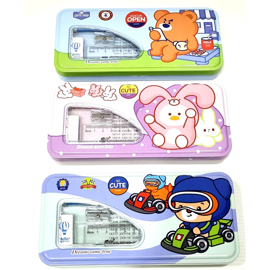 

Xiaolingjing Tempat Pensil Kaleng Set 2 Susun 8928