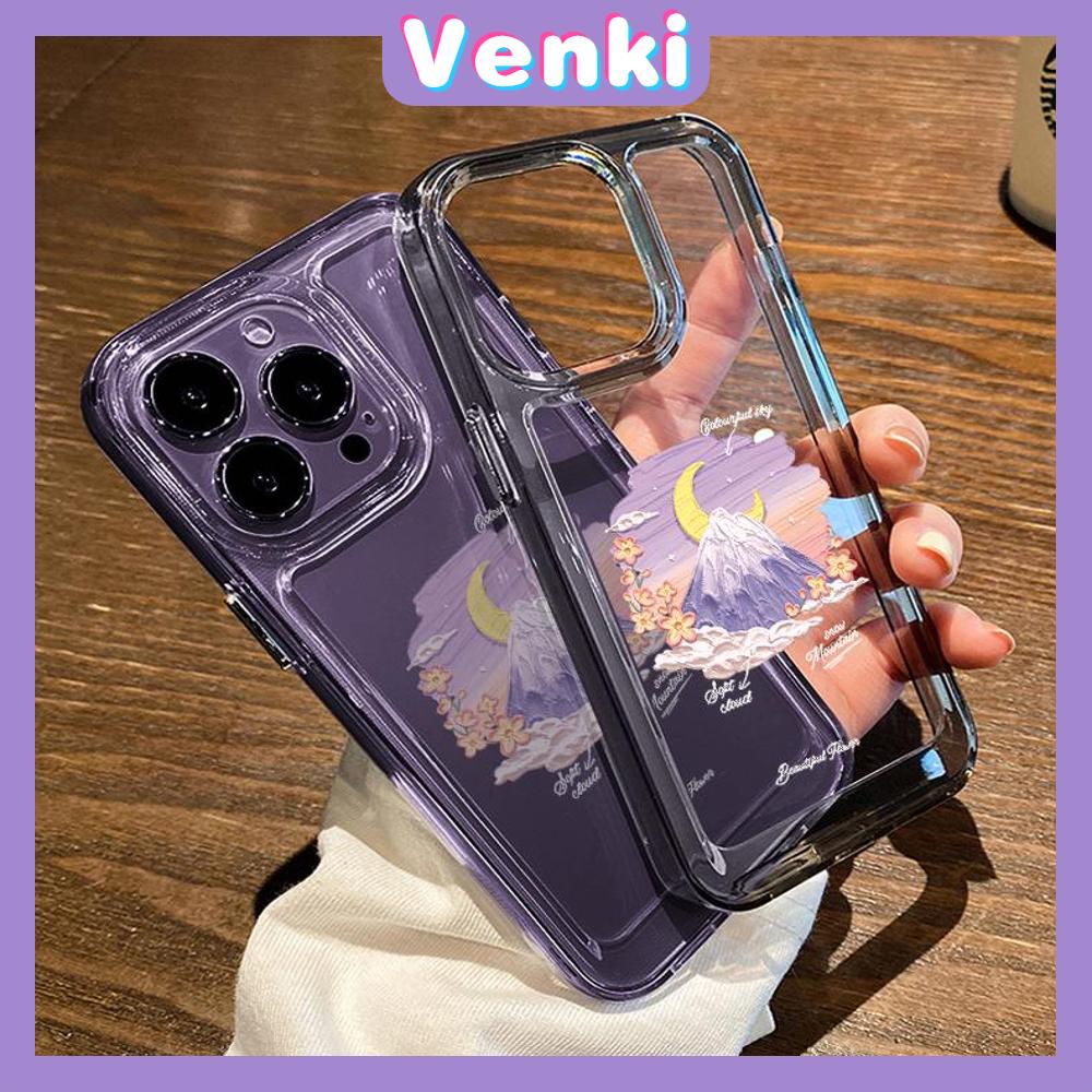 iPhone Case HD Acrylic High Quality Hard Case Metal Button Protection Camera Shockproof Painting Cloud And Mountain Compatible For iPhone 14 13 12 11 Pro Max XR XS Max