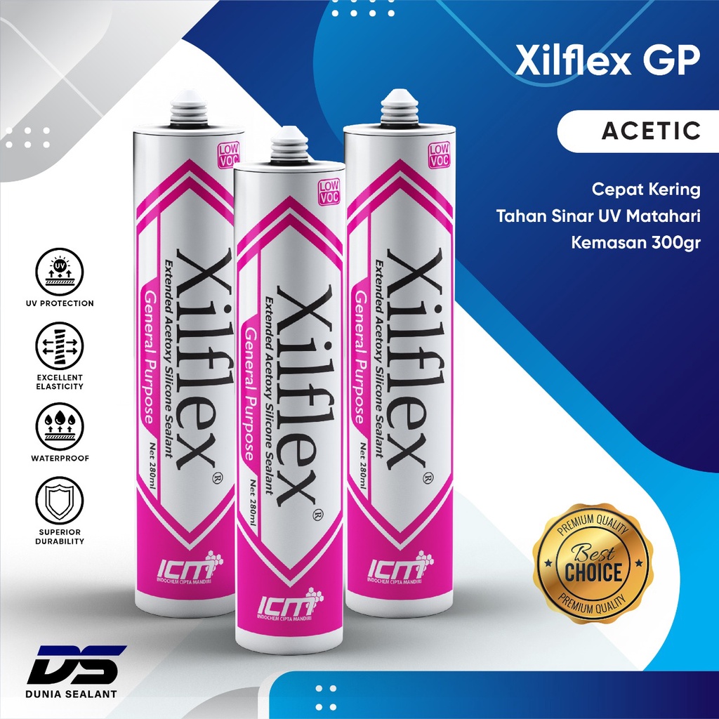 Jual Xilflex Gp G Silicone Sealant Lem Keramik Kaca Acp Shopee