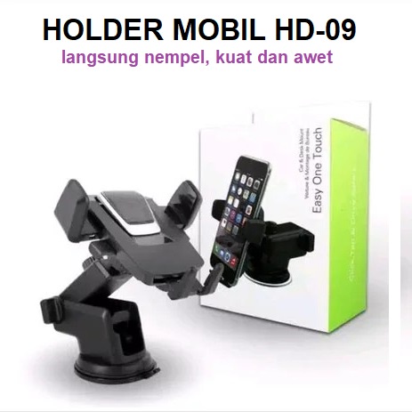 Super Laris Promo Holder HP Mobil ORIGINAL HD 09 360 Degree Rotation Car Holder Gratis Charger Mobil/ Batok Saver Mobil