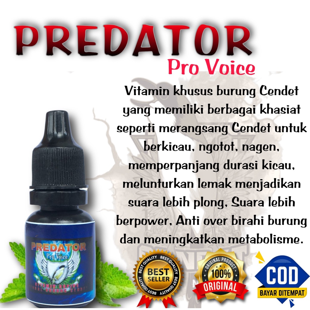 HERBAL PREDATOR VITAMIN KHUSUS BURUNG CENDET vitamin khusus burung Cendet