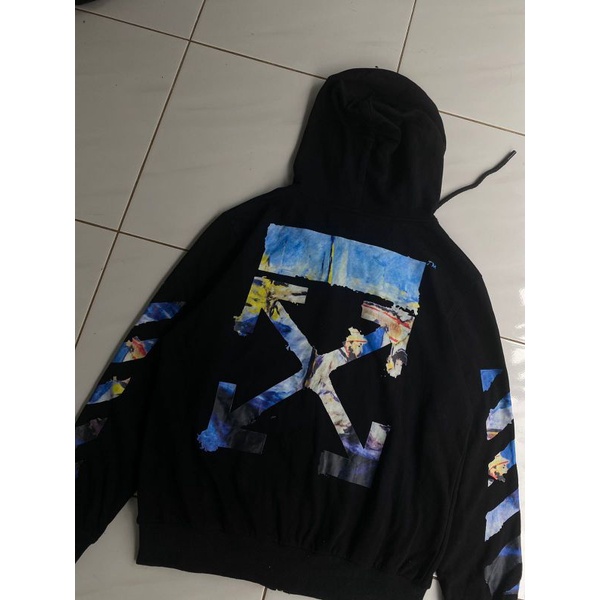 zip hoodie off white original like new second branded
