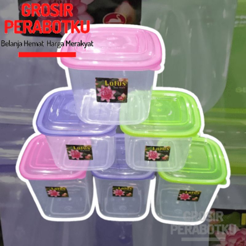 Toples Bumbu Plastik Kotak 800ml 500ml Sealware Lotus Chilli Swan Toples Permen Plastik Murah