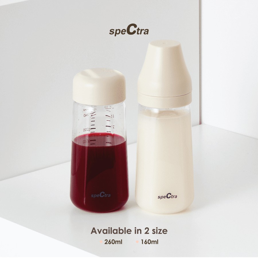 Spectra Baby Bottle PA 260ml Wide Neck Tanpa Dot | Botol Susu