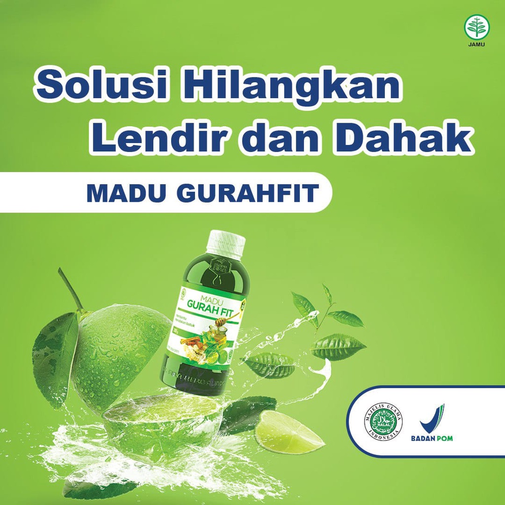 MADU GURAH FIT Original | Untuk Flu Batuk Sakit Tenggorokan | Obat Herbal Ori Gangguan Sinus Dan Per