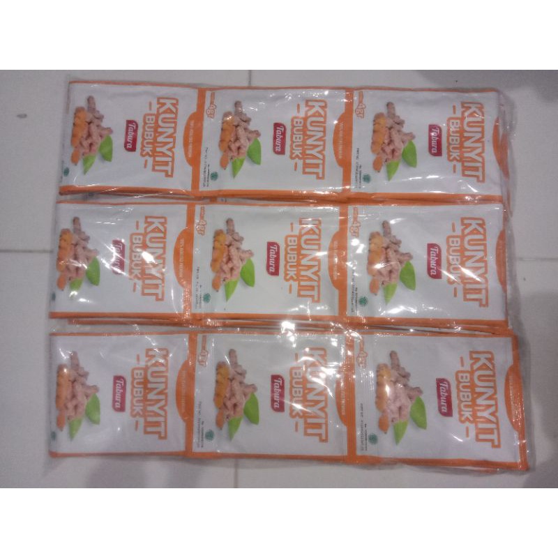 Kunyit Bubuk Tabura 1 Renteng / Kunyit Bubuk 500 x 12 sachet