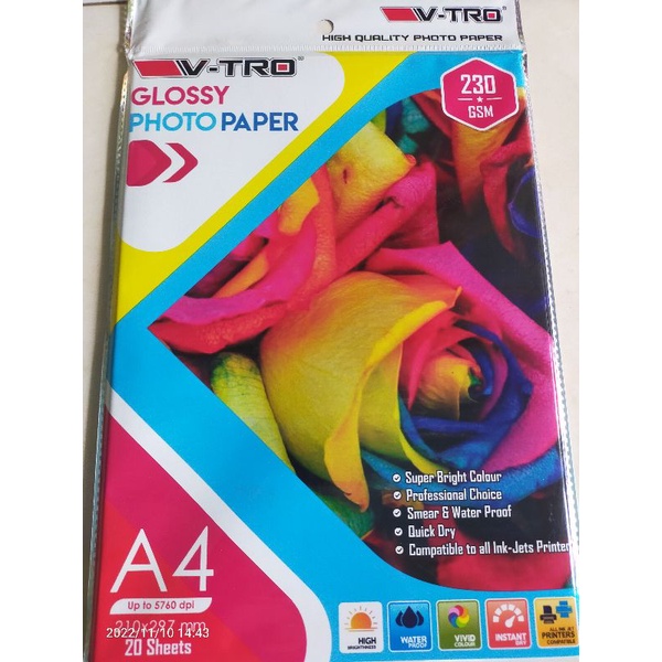 Glossy Photo Paper V-tro