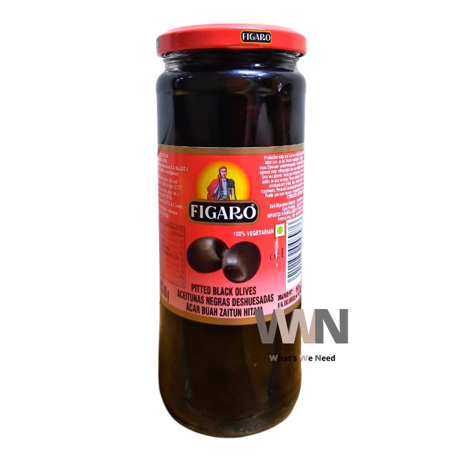 

Figaro Pitted Black Olives 450 gr - Acar Buah Zaitun Hitam