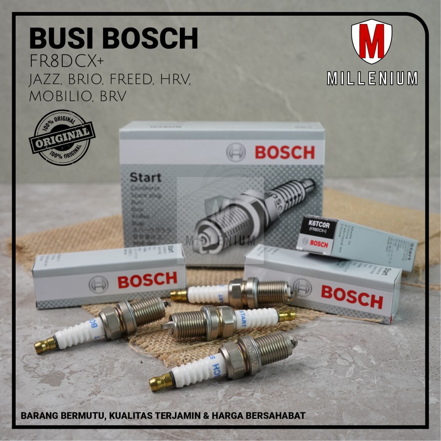 BUSI BOSCH MOBIL HONDA JAZZ BRIO FREED HRV MOBILIO BRV FR8DCX+ SPARK PLUG BOSCH ORIGINAL