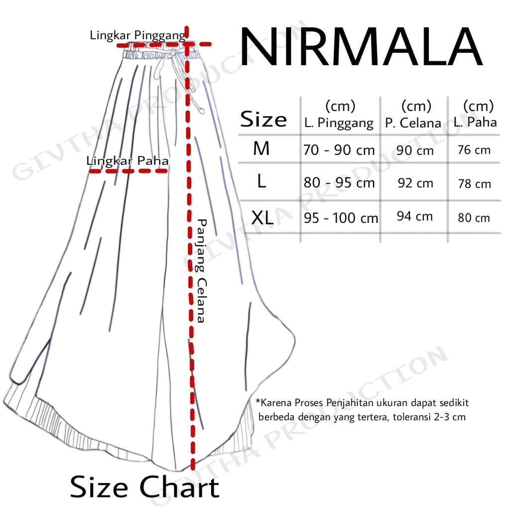Celana Panjang bahan Sifon model korea - Givtha Fashion Nirmala