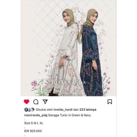 Gangga tunik Ria Miranda