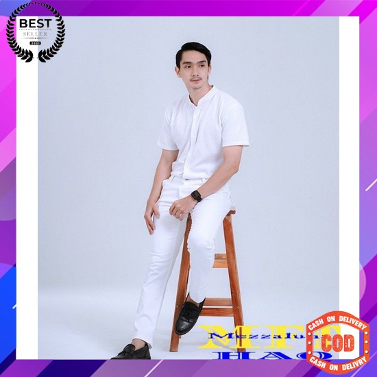 Celana Chino Panjang Pria Cole Glossy Navy Slimfit Bahan Non Stretch - Navy (C) | Brand Matahari Cel