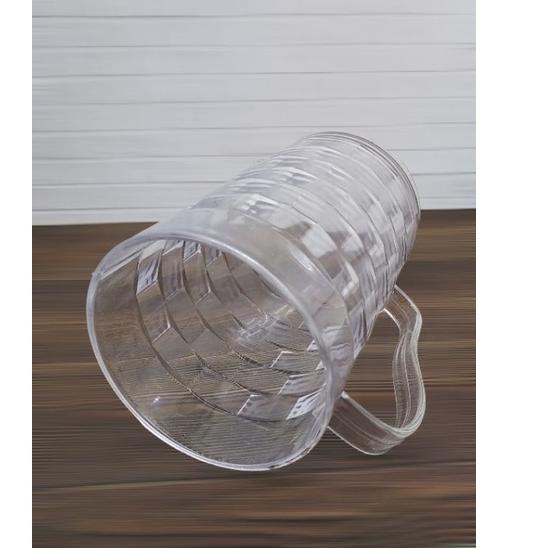 Hot Sale GELAS GAGANG PLASTIK FICTORY  6 PCS GELAS PLASTIK MOTIF TIKAR GELAS MINUM GAGANG PLASTIK