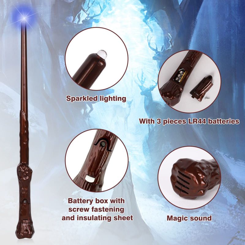 Tongkat Harry Potter/Replika Wand Dengan Lampu/Harry Potter Magic Wand/Tongkat Sihir Replika