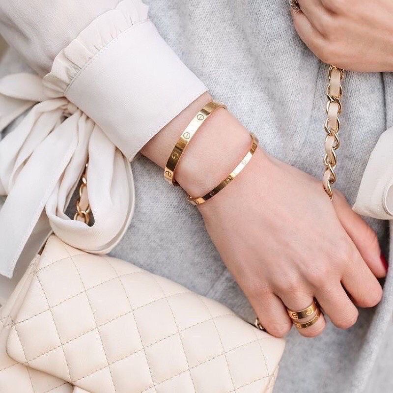 Perhiasan Titanium Cartier Bangle Gelang Cincin