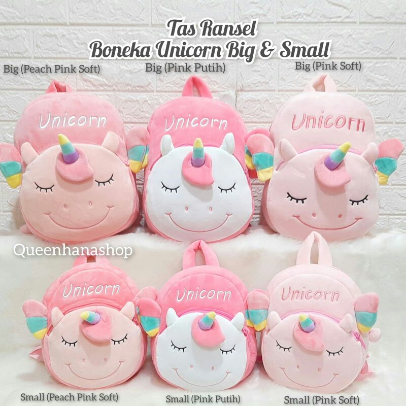 Tas Ransel Anak Boneka Unicorn / Tas Ransel Unicorn M