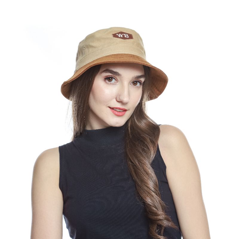 Topi Bucket Hat Summer Original - Bucket Hat corduroy Casual