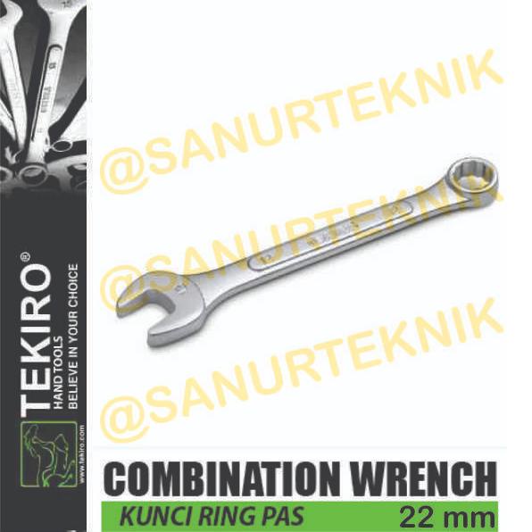￣Jgi Kunci Ring Pas / Combination Wrench TEKIRO 22mm / 22 mm  Produk Terkini ★.