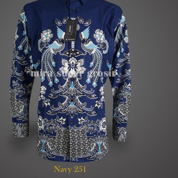 Kemeja Alisan, Kemeja Batik Printing Alisan Slimfit Lengan Panjang - MAROON-245, 15=(M)