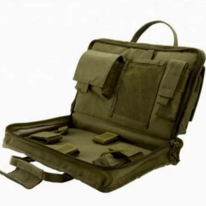 tas pistol army tas penyimpanan pistol dan magazine tas pistol kapasitas 2 senjata