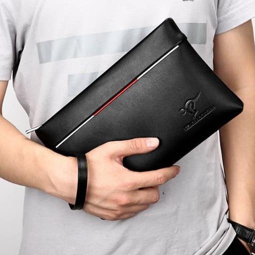 Tas Tangan Pria Kangaroo Clutch Pria Clutch Kulit Kangaroo GRANDE - Cokelat