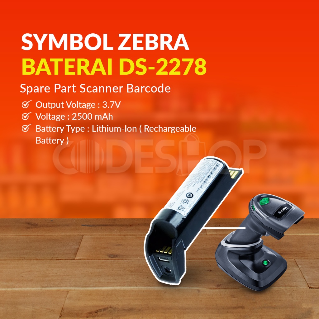 Baterai Scanner ZEBRA DS-2278 Rechargeable Battery