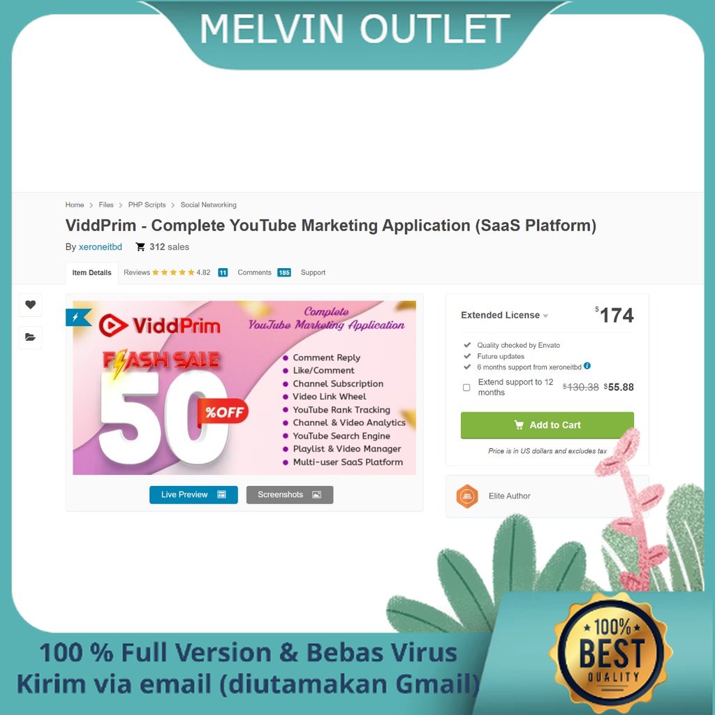ViddPrim - Complete YouTube Marketing Application (SaaS Platform) PHP SCRIPT AUTO COMMENT LIKE SUBSC