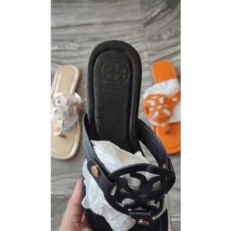 Sandal tory burch faux leather big logo NO BOX (36-41)