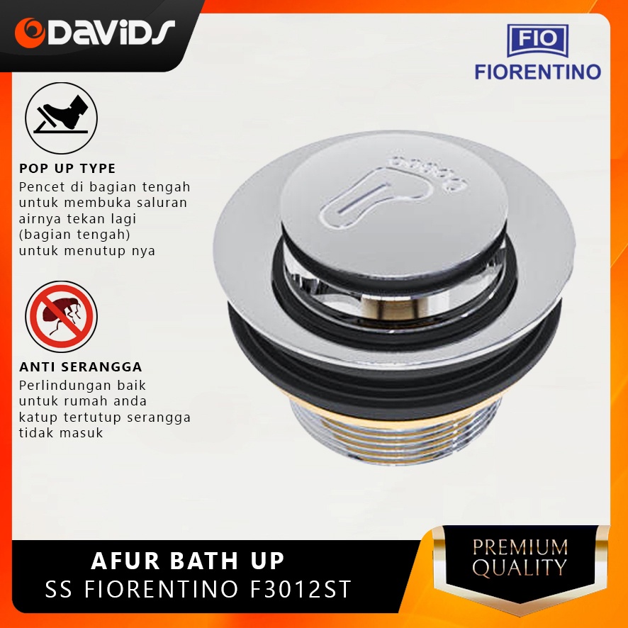 Afur Bathtub Injak Set Pembuangan Air Bathub Kamar Mandi Avur F3012 ST