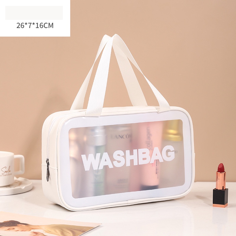 Tas Kosmetik Transparant Wash Bag  Waterproof Travel Make Up Bag