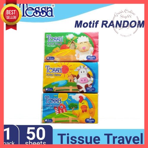 GOS -F203- Tisu Tessa Facial 50L / Tissue Wajah Tessa 50 Sheets 2 Ply