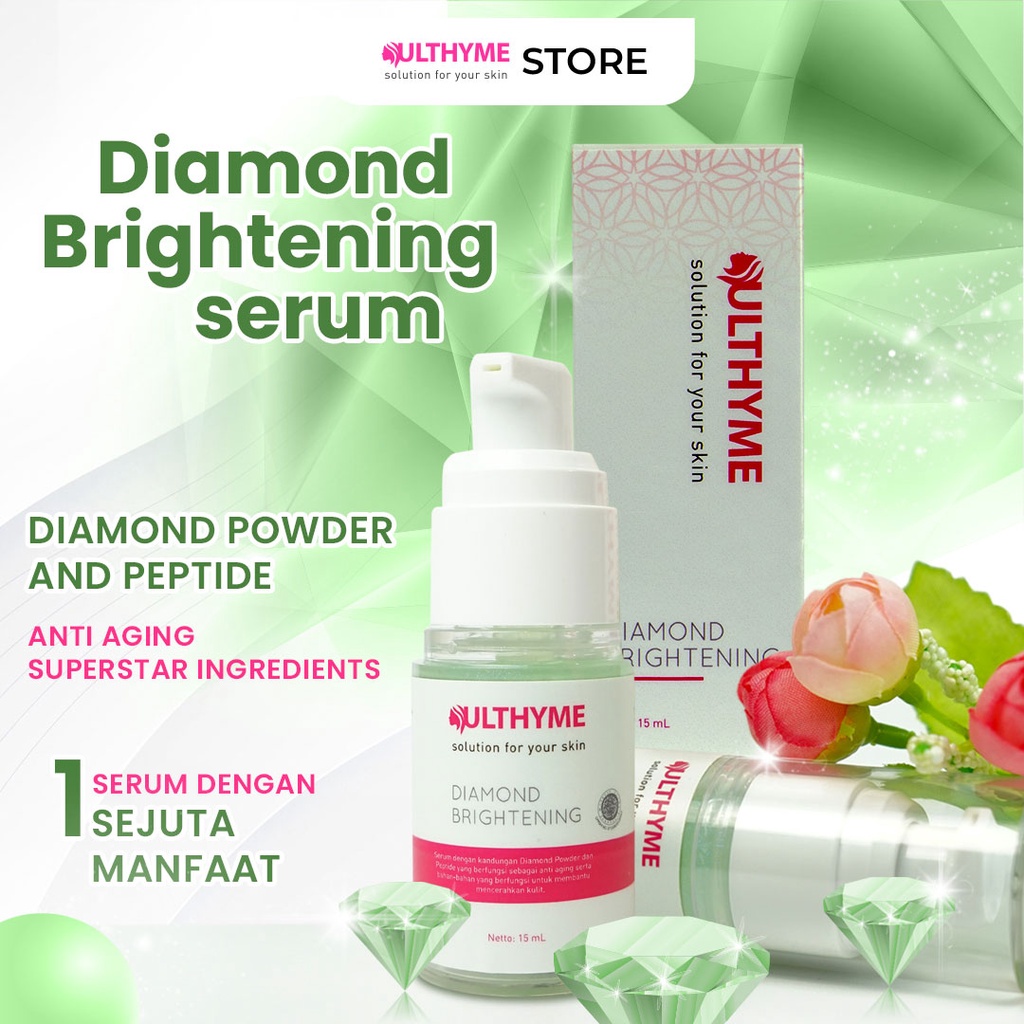 Ulthyme Skincare Serum Brightening Diamond Glowing Untuk Mencerahkan Dan Mengilangkan Flek Hitam