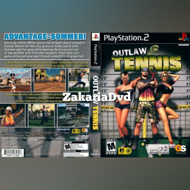 Kaset Ps 2 Outlaw Tennis