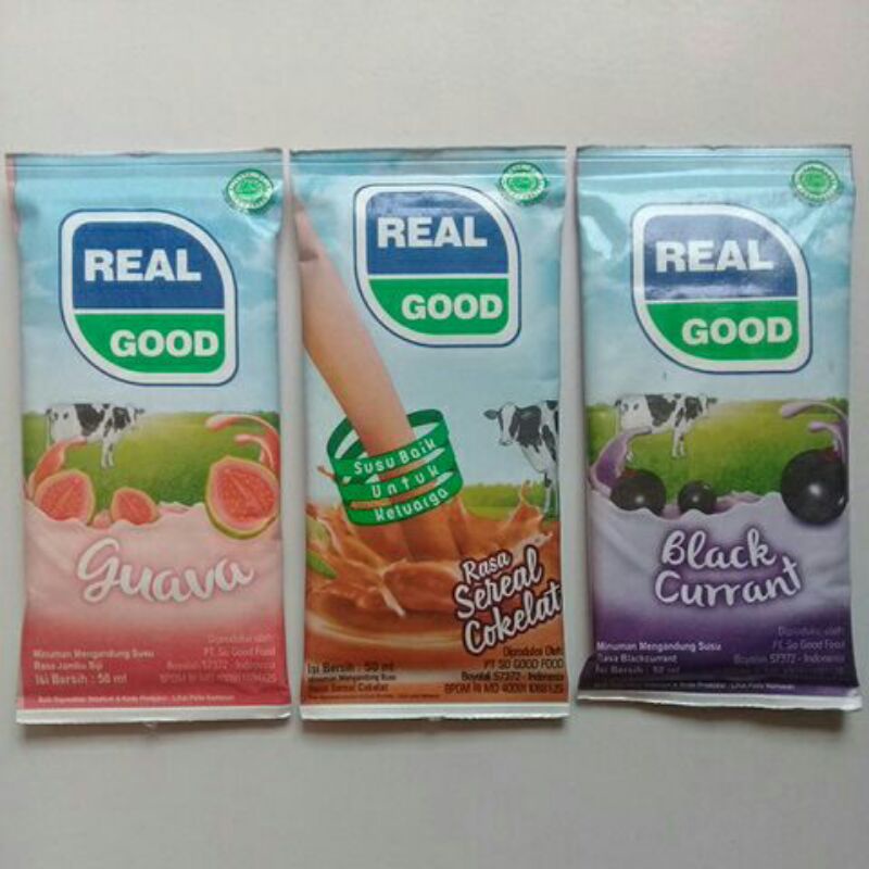 

~MOS~ Susu Segar Real Good. Susu Bantal. Susu UHT. 50 ml