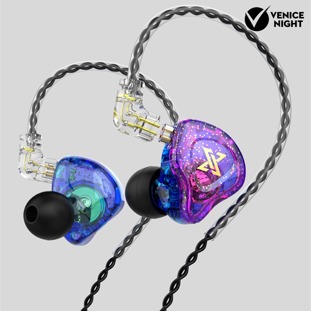(VNEP) (Berkabel) AK6-MAX In-Ear Earphone Driver Dinamis Ganda HiFi Sound 3.5mm Bass Sport Earbud untuk Lari
