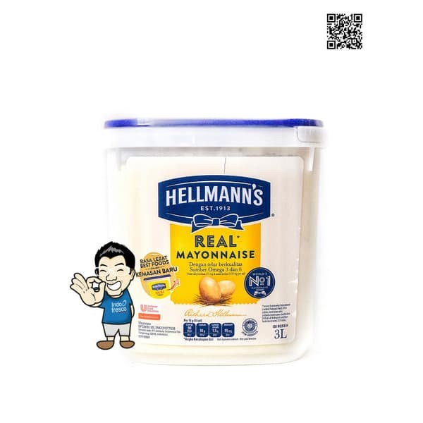 

HELLMANN'S MAYONNAISE REAL BEST FOODS- MAYONAIS 3L