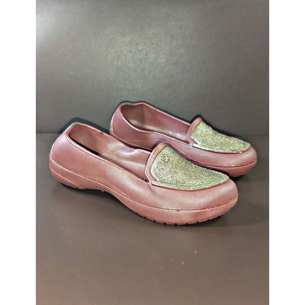 Sepatu Karet Wanita Q509 Slip On Jelly Shoes Empuk