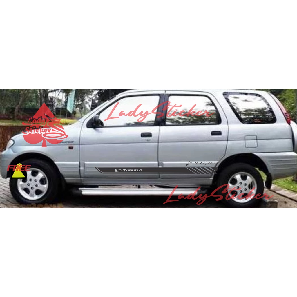 STICKER STIKER MOBIL DAIHATSU TARUNA STRIPING STICKER MOBIL TARUNA SISI SAMPING