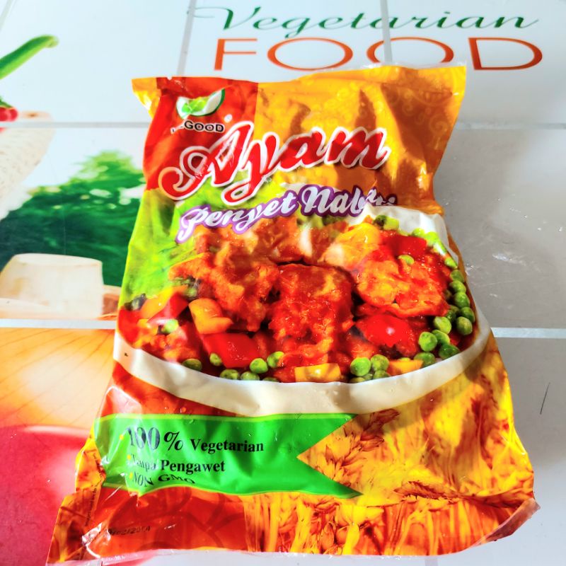 

AYAM PENYET NABATI, 900g, ( FROZEN FOOD), HALAL, VEGAN, VEGOOD