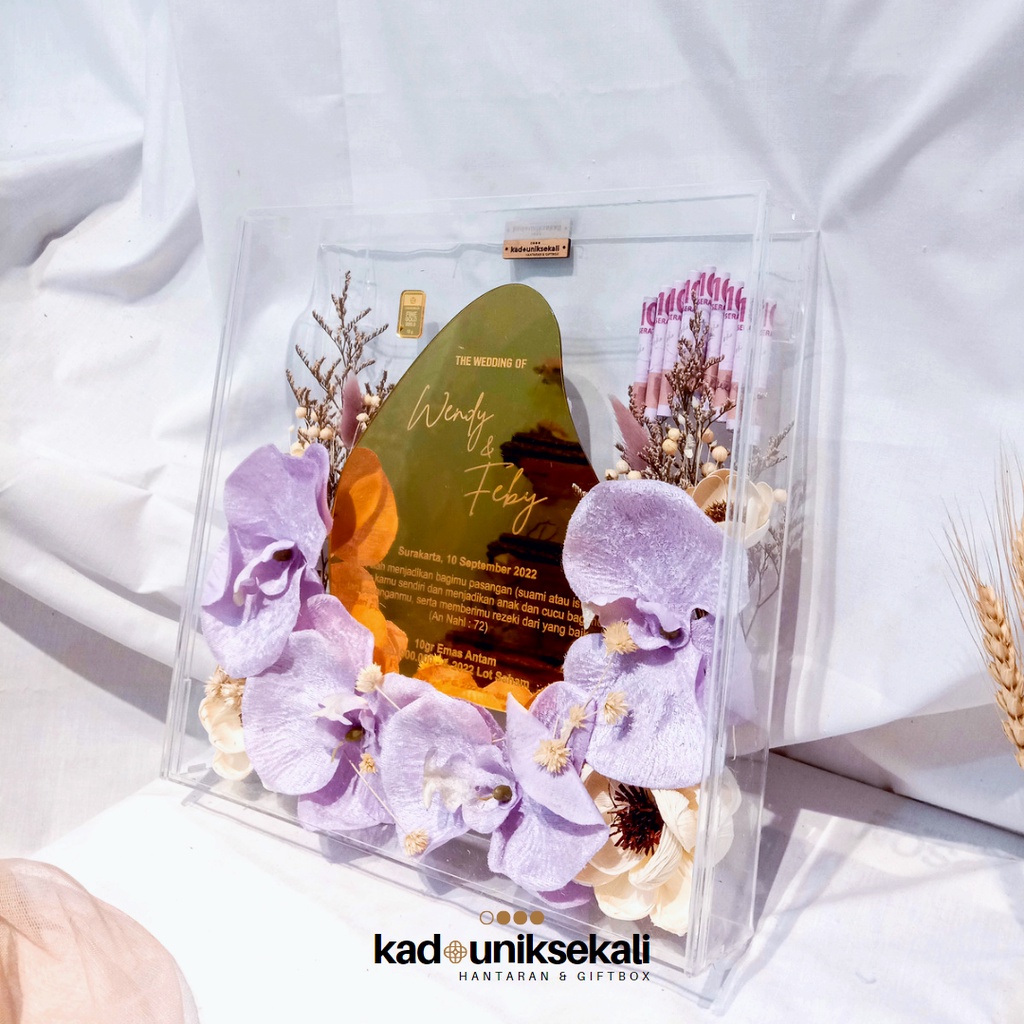 BOUNTAQEU BRUSH MAHAR FULL AKRILYC 3D 30X30 FRESH LILAC | MAHAR &amp; HANTARAN WEDDING