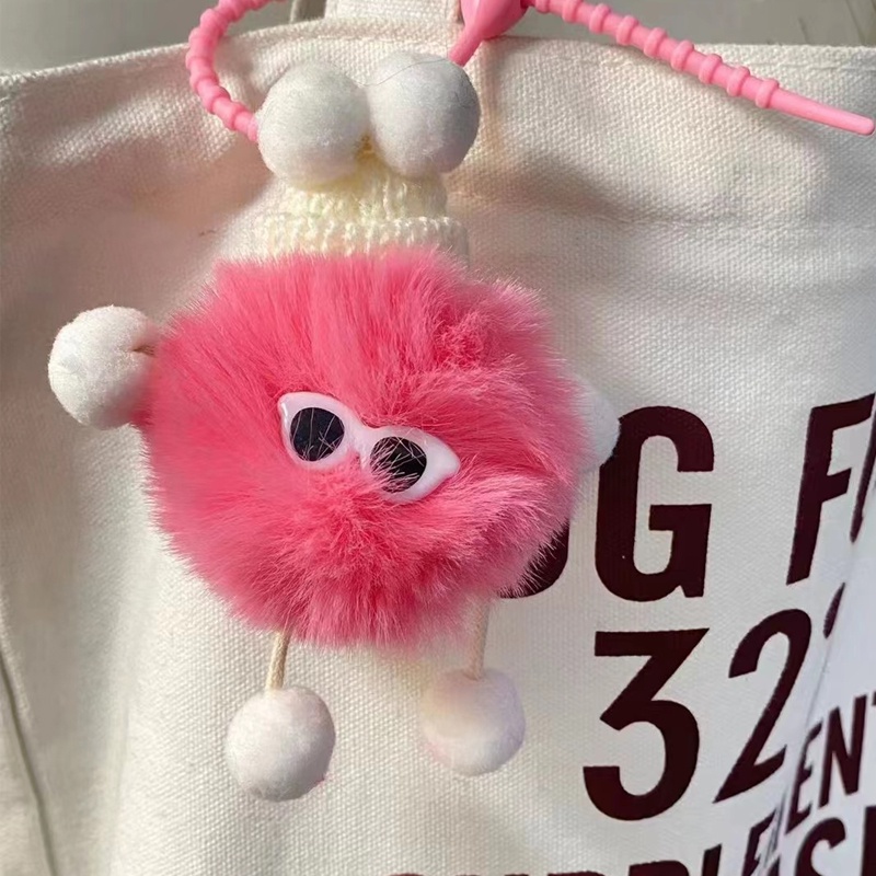 Gantungan Kunci Boneka Monster Lucu Bahan Plush Untuk Case Earphone K21