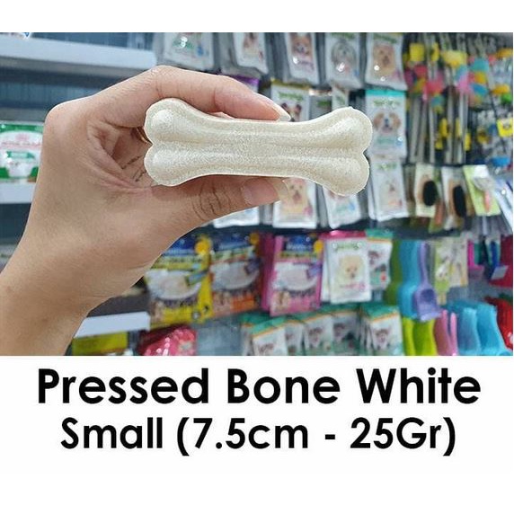 Tulang Pressed Bone WHITE 25GR RBP 2003 Snack Gigit Anjing terbuat dari Kulit Susu