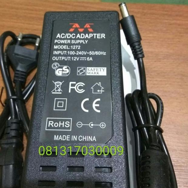 Adaptor 12V 6A Adaptor Pompa DC