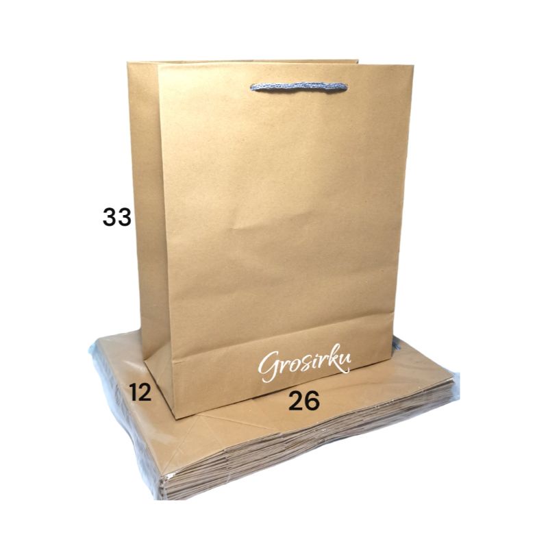 

Paper Bag Besar Uk 26x33 Shopping Bag L 1 Lusin (ISI 12)