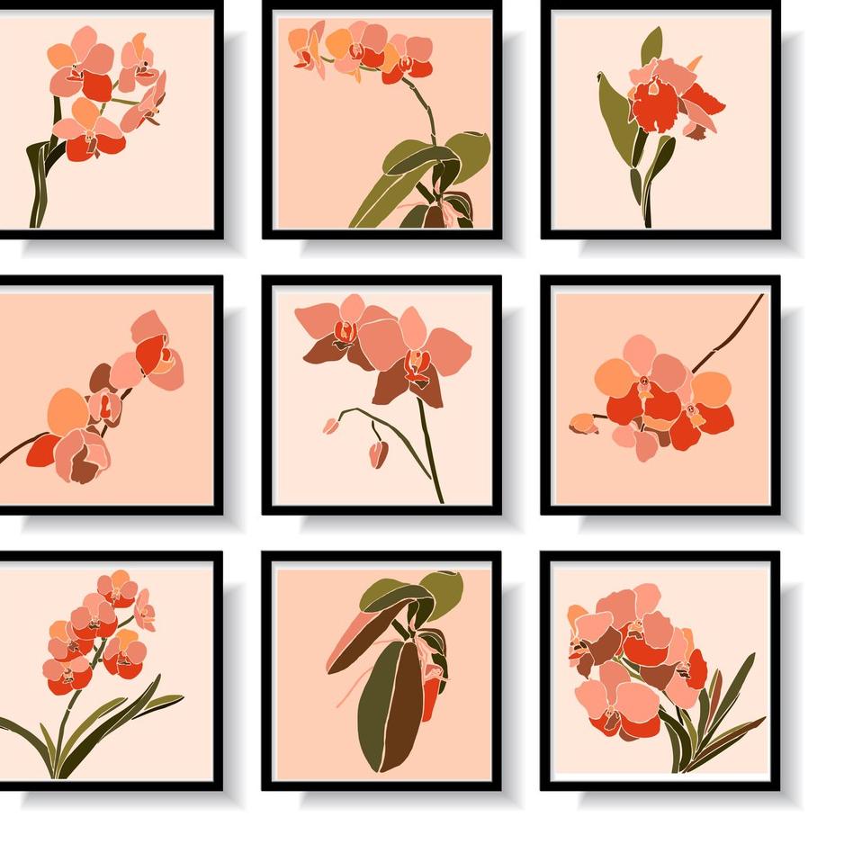 

Paling Keren Paint By Number Kit [Minimalist Orchid] - Orca Indonesia - Kanvas 20 x 20 cm