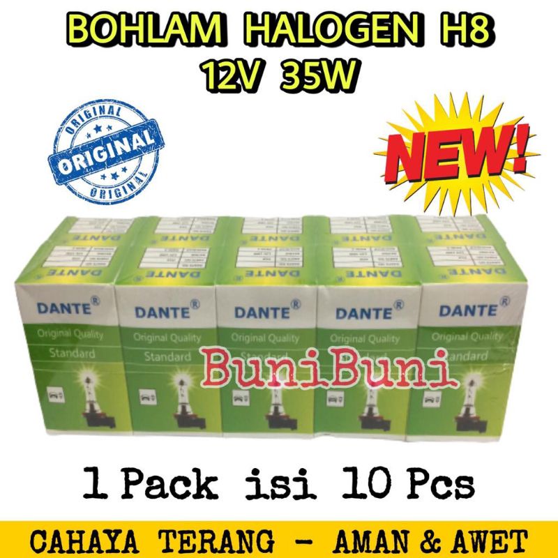 Bohlam Lampu Halogen H8 12V 35W Untuk Lampu Kabut Foglamp Brio Mobilio BRV HRV Rush