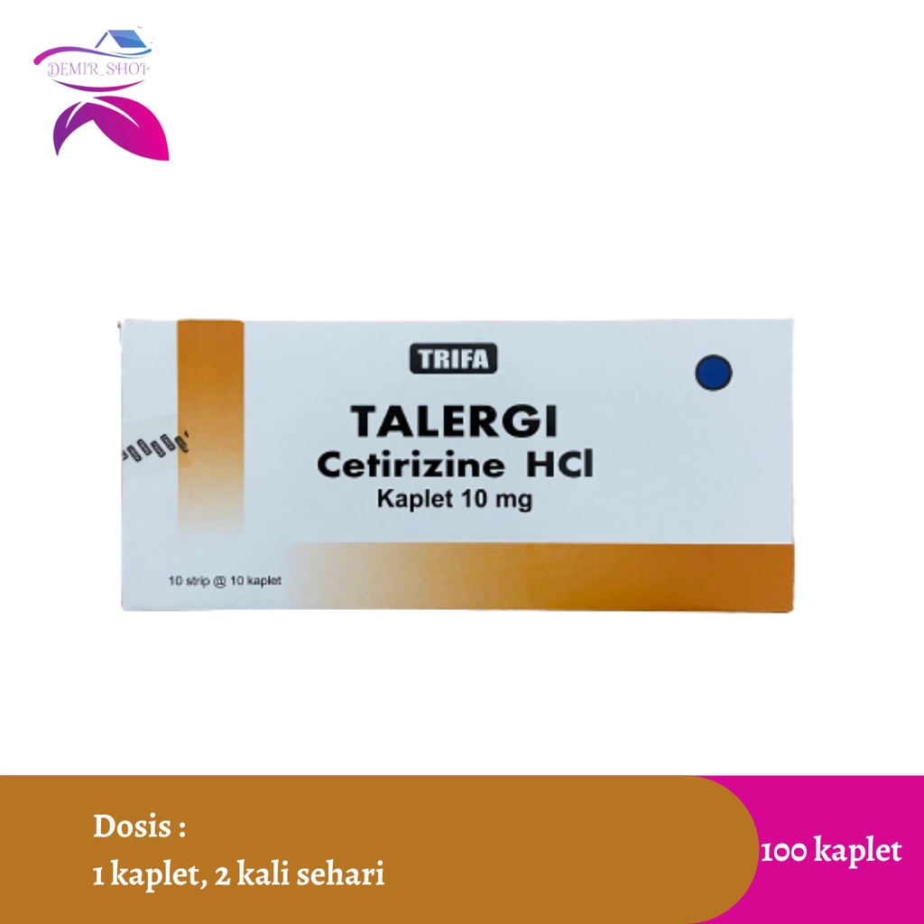 Talergi 10 mg Box 100 Kaplet Obat Alergi