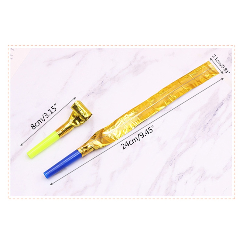 Mary Party Blowers 10pcs Anak-Anak Blowout Noisemakers Cheer Up Whistle Toy Bag Stocking Aksesoris Bersorak Untuk Pesta Fav